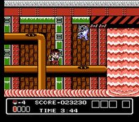 une photo d'Ã©cran de Hammerin Harry sur Nintendo Nes